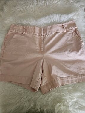 LOFT Pale Pink Cotton Bermuda Shorts